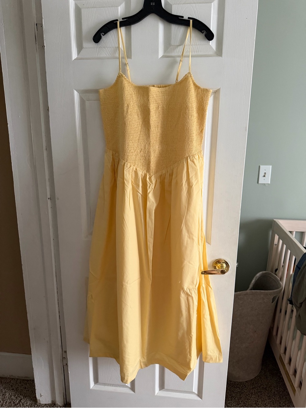 Abercrombie Sydney Smocked Dipped-Waist Midi Dress - Picture 7 of 13